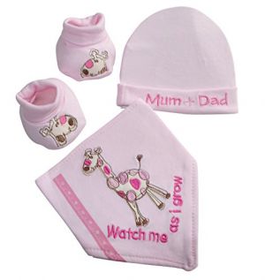 BABY C 3 Piece Gift Set Bandanna Bib, Hat & Booties